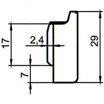 Sicherheitsschließblech SBS.K.126.ZN
